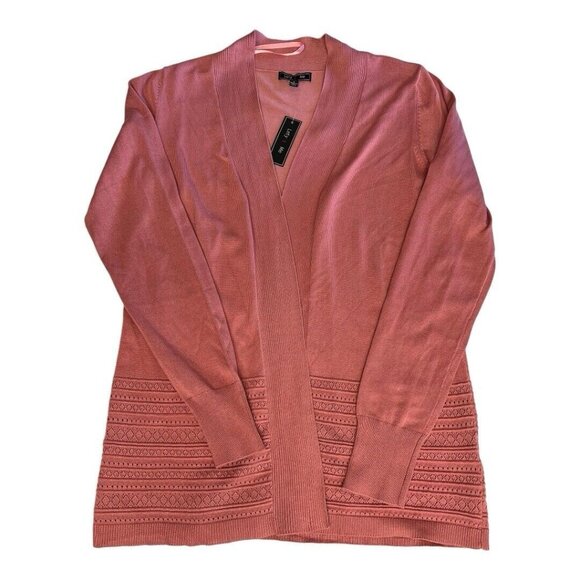 Lety & Me Womens Gabby Pointelle Cardigan~Size Small~Salmon~Stitch Fix NWT L4 02 - Picture 10 of 13